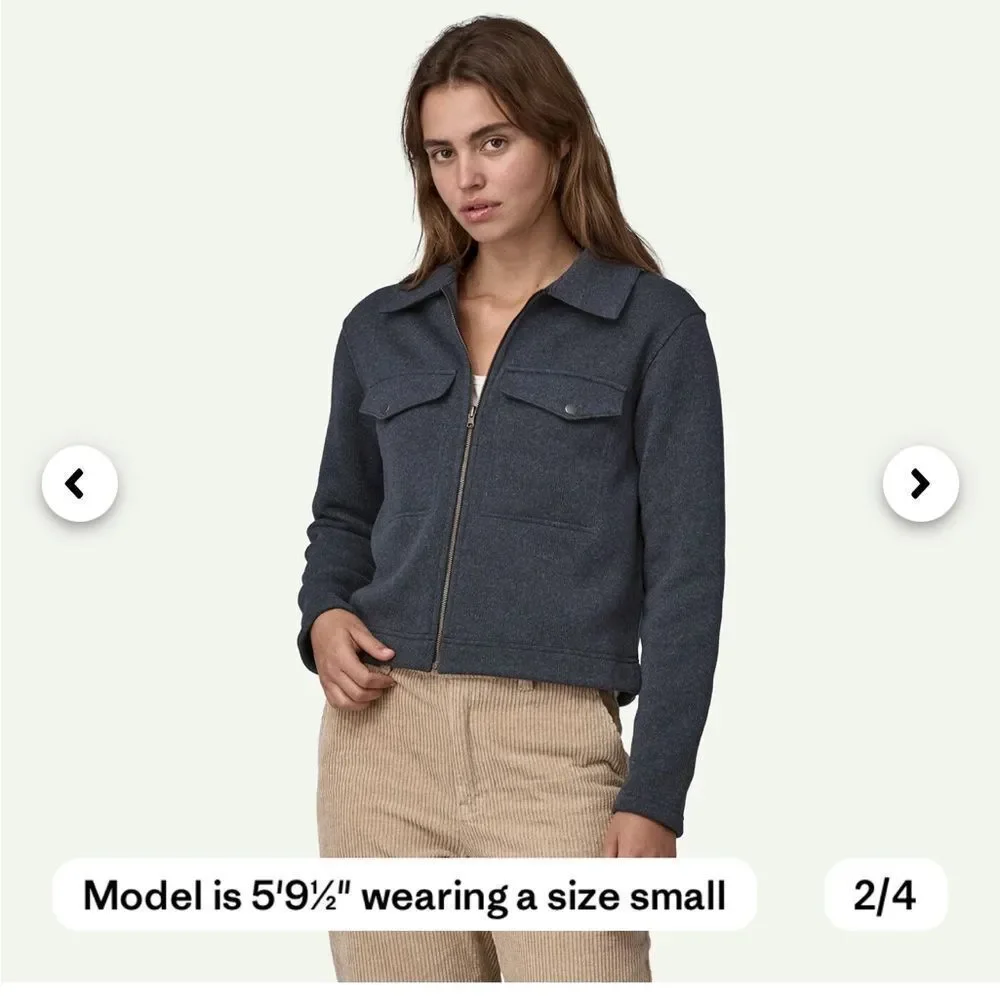 Women's Better Sweater® Zippered Fleece Chore Jacket NWT